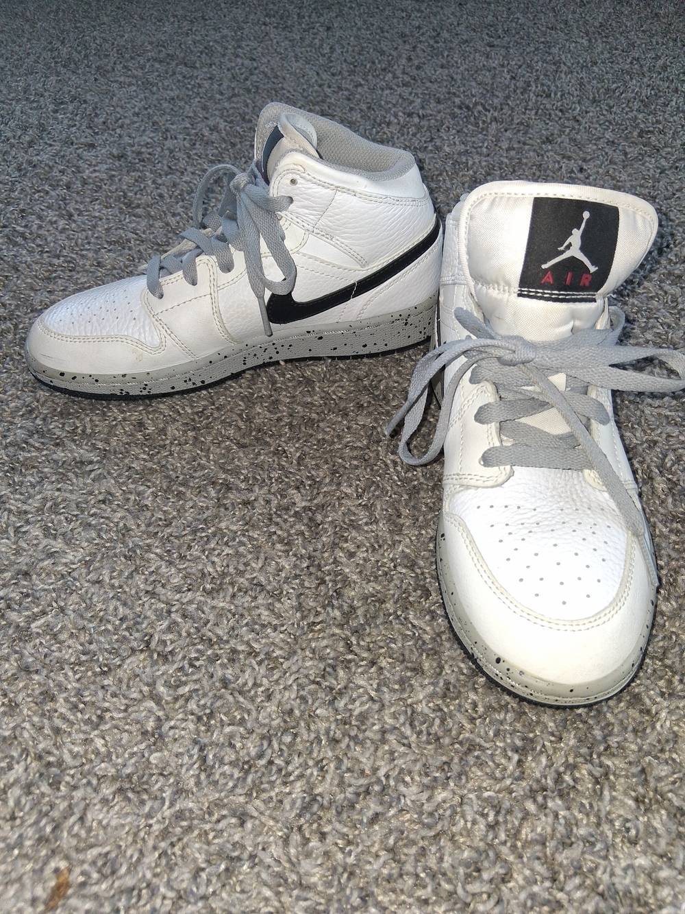 Nike Air Jordan White & Black High-Top Sneakers